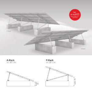 K2 Systems A and P Rack Solar ground mount kits for 16 panels modules
