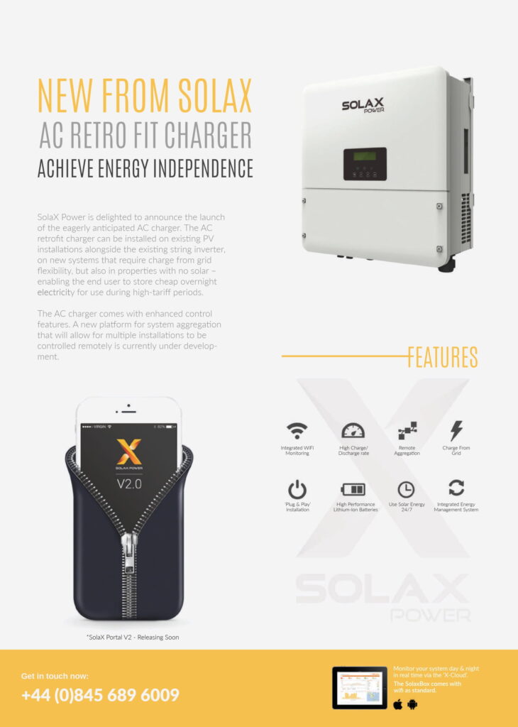 Solax AC Coupled Charger Inverter Retrofit 3.7kW G4 (inc EPS) X1-FIT-3. ...