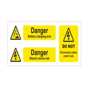 Battery Hazard Label – Li-Ion Warning hazard label for Li-Ion battery storage systems | FREE POST